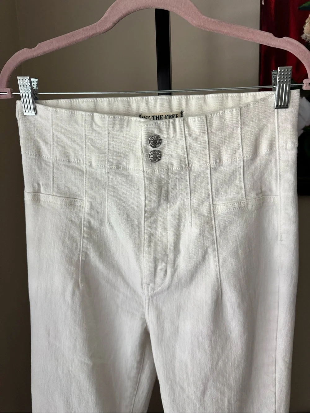 We The Free Jayde High-Rise White Flare Jeans - Picture 3 of 8